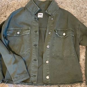 Denim shacket